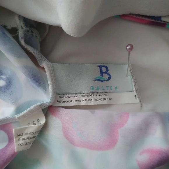 Baltex Abstract Floral Tankini/Swim Top  16 - Picture 7 of 8